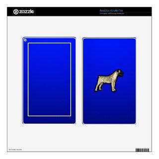 Bullmastiff; Blue Decals For Kindle Fire