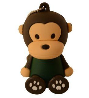Cute Black Monkey Sitting Milo Keychain Animal Collection 4GB USB Flash Drive   in Gift box   with GadgetMe Brands TM Stylus Pen and comes in GadgetMe retail packaging Computers & Accessories