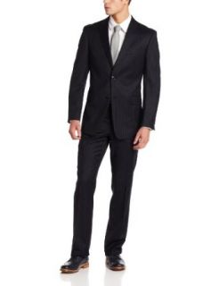 Tommy Hilfiger Men's Two Button Side Vent Nathan Suit with Flat Front Pant, Navy Stripe, 36R at  Mens Clothing store: Business Suit Pants Sets