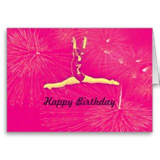 Gymnast Happy Birthday card