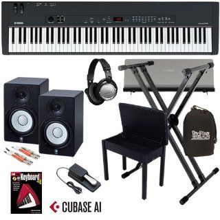 Yamaha CP33 Stage Piano COMPLETE BUNDLE w/ Studio Monitor Speakers: Musical Instruments