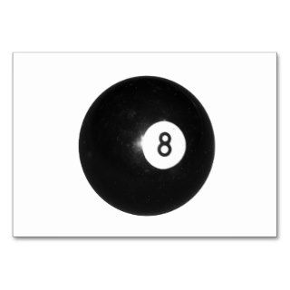 Billiard Ball #8 Table Cards