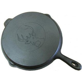 Cajun Cookware Cast Iron Combo Cooker   6 Qt. W/ Deer Logo: Cast Iron Skillets: Kitchen & Dining