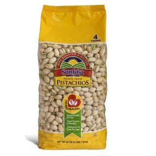 Sunkist California Dry Roasted Salted In Shell Pistachios Net Wt. 64 oz : Grocery & Gourmet Food