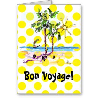 Customizable Bon Voyage Greeting Card by Ginette