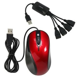 USB Optical Mouse/ 4 port Octopus USB 2.0 Hub Eforcity Mice & Trackballs