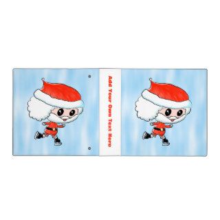 Ice Skating Santa. Christmas. Vinyl Binder