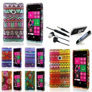 NEW YEAR !!! Bargain 2014 deal Colors Hard Rubber Case Cover+Headset Headphone+Holder For Nokia Lumia 521 PlEASE CHOOSE 1 COLOR: Cell Phones & Accessories