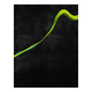 Abstract Simple Green Line Across Custom Letterhead