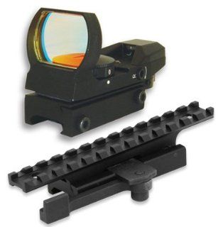 Tactical Quick Detach Riser Scope Mount + 4 Reticle Reflex Sight Fits AR15 M4 FNAR SU16 CX4 SR22 SR556 SIG556 SIG22 GSG 522 G22 Rifles : Paintball Sights : Sports & Outdoors