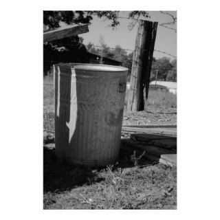 Old Trash Can Print