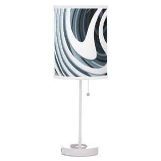 60's Go Go Swirl Black and White Table Lamp