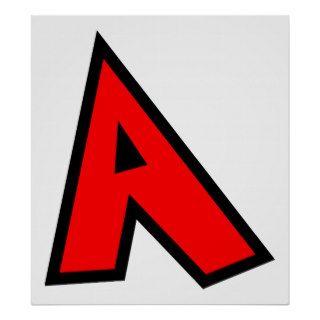 Monogram Letter A Posters