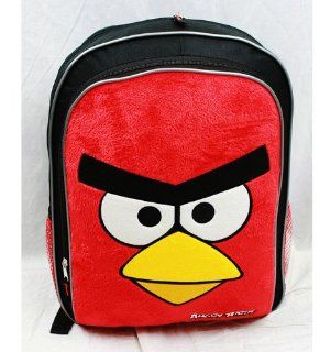 Angry Birds Full Sized Backpack: Red Bird with a Fuzzy Front: Sports & Outdoors