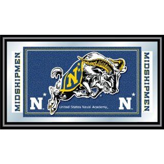NCAA United States Naval Academy Logo and Mascot Framed Mirror : Sports Fan Mirrors : Sports & Outdoors
