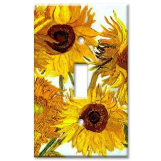 Art Plates Van Gogh: Sunflowers   Single Toggle Wall Plate S 336