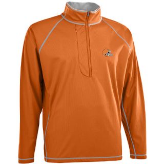 Antigua Mens Cleveland Browns Shadow Desert Dry Moisture Management Pullover  