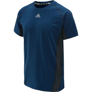 adidas Mens Fitted Short Sleeve T Shirt   Size: Small, Blue/onix