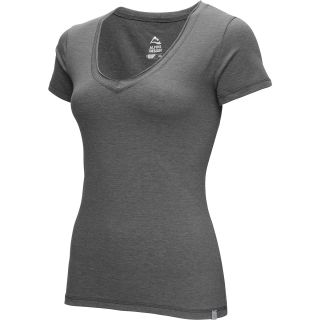 ALPINE DESIGN Womens V Neck Short Sleeve T Shirt   Size Large, Charcoal