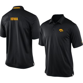 NIKE Mens Iowa Hawkeyes Dri FIT Coaches Polo   Size: Small, Black