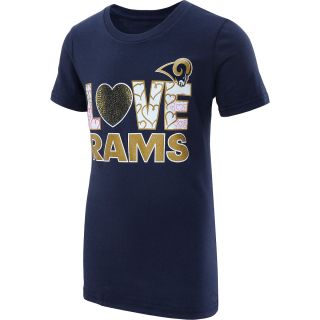 NFL Team Apparel Girls St. Louis Rams Feel The Love Short Sleeve T Shirt   Size:
