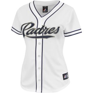 Majestic Athletic San Diego Padres Blank Womens Replica Home Jersey   Size: