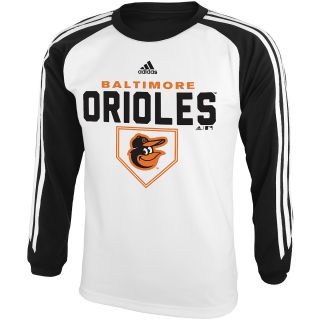 adidas Youth Baltimore Orioles Out Field Long Sleeve T Shirt   Size Medium