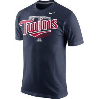NIKE Mens Minnesota Twins Team Issue Woodmark Short Sleeve T Shirt   Size: