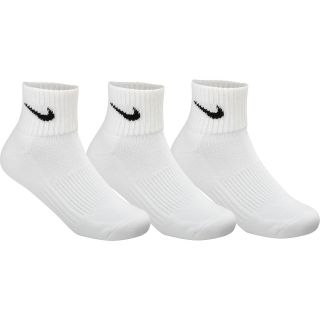 NIKE Kids Dri FIT Half Cushioned Quarter Socks   3 Pack   Size: 3 5,