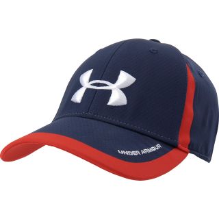 UNDER ARMOUR Mens Touchback Stretch Fit Cap   Size: M/l, Navy/red/white