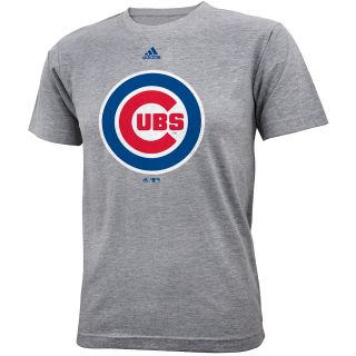 adidas Youth Chicago Cubs Team Logo Short Sleeve T Shirt   Size: Large, Grey