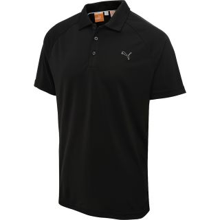 PUMA Mens Tech Raglan Short Sleeve Golf Polo   Size: 2xl, Black