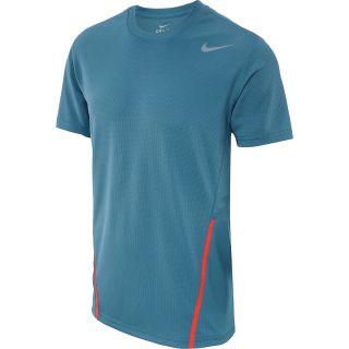 NIKE Mens Power UV Short Sleeve Tennis T Shirt   Size: Xl, Night Factor/crimson