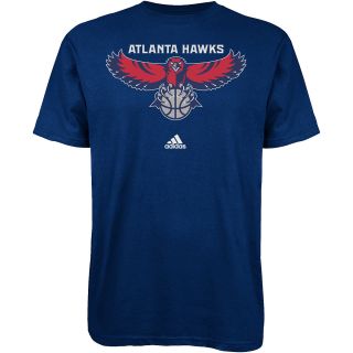 adidas Mens Atlanta Hawks Full Primary Logo Short Sleeve T Shirt   Size: