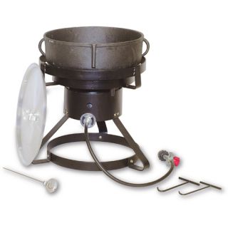 King Kooker 17.5 Outdoor Propane Cooker with 5 Gallong Cast Iron Pot (1720)