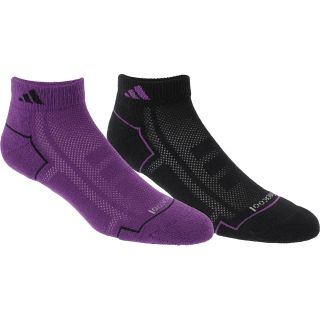 adidas Womens ClimaCool Low Cut Socks   2 Pack   Size: Medium, Purple/black