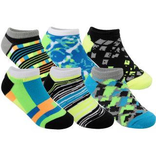 SOF SOLE Kids All Sport Lite No Show Socks   6 Pack   Size: Small, Scribble