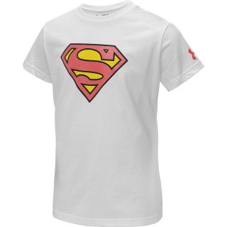 UNDER ARMOUR Girls Alter Ego Supergirl Sparkle Short Sleeve T Shirt   Size: