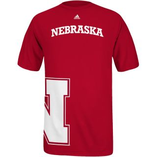 adidas Mens Nebraska Cornhuskers Getting Big Short Sleeve T Shirt   Size: