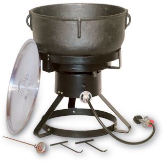 King Kooker 17.5  Outdoor Propane Cooker with 10 Gallon Cast Iron Pot (1740)