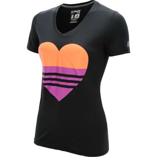 adidas Womens Lovely Short Sleeve T Shirt   Size: 2xl, Black