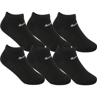 NIKE Kids Performance Low Cut Socks   6 Pack   Size: 5 6, Black/white