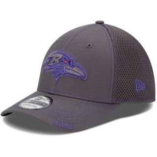 NEW ERA Mens Baltimore Ravens 39THIRTY Graphite Neo Stretch Fit Cap   Size: