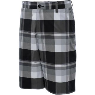 adidas Mens CLIMALITE Open Plaid Golf Shorts   Size: 36, Black/white