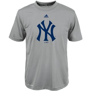 adidas Youth New York Yankees ClimaLite Team Logo Short Sleeve T Shirt   Size