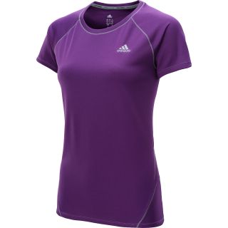 adidas Womens Sequencials Run Short Sleeve T Shirt   Size: Medium, Tribe Purple