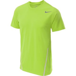 NIKE Mens Power UV Short Sleeve Tennis T Shirt   Size Medium, Venom Green/grey