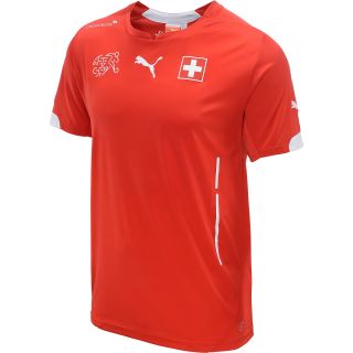 PUMA Mens Switzerland 2014 Home Replica Soccer Jersey   Size: 2xl, Red/white