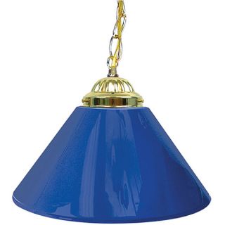Trademark Global Plain Blue 14 Single Shade Bar Lamp Brass Hardware (1200G BLU)