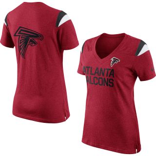 NIKE Womens Atlanta Falcons Fan Top V Neck Short Sleeve T Shirt   Size: Medium,